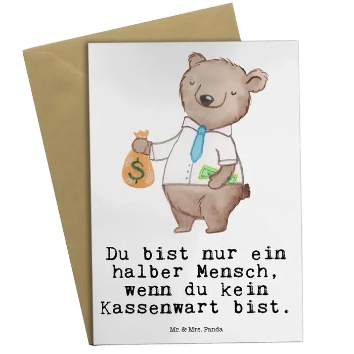 Grußkarte Kassenwart mit Herz