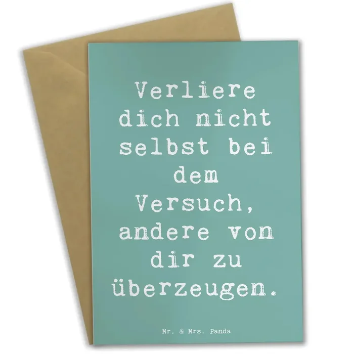 Grußkarte Spruch Selbstzweifel vermeiden