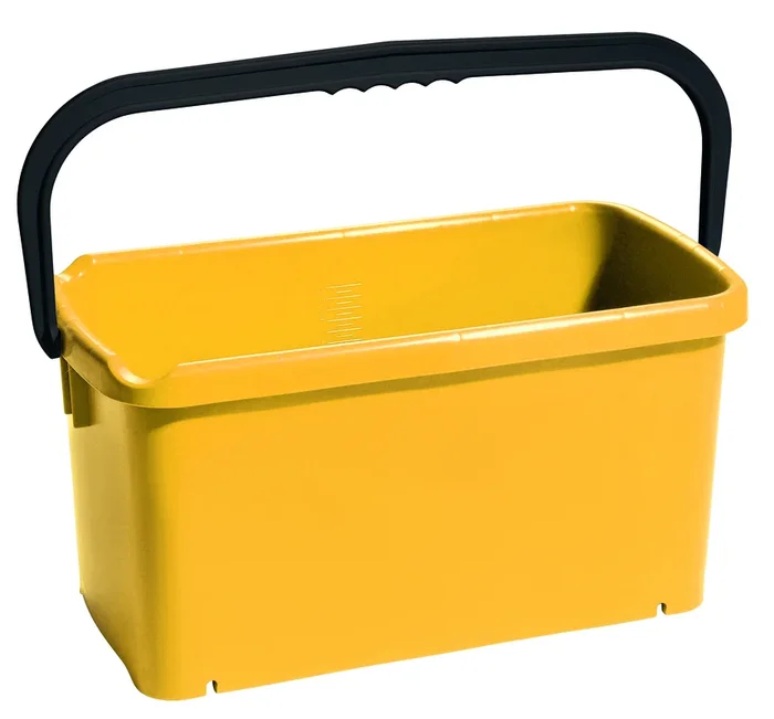 Haug Bürsten-Eimer, viereckig, PP, gelb