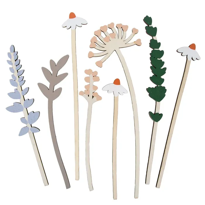 Holzblumen Strauß, ca. 11 x 2 x 33,8 cm, Naturdekoration