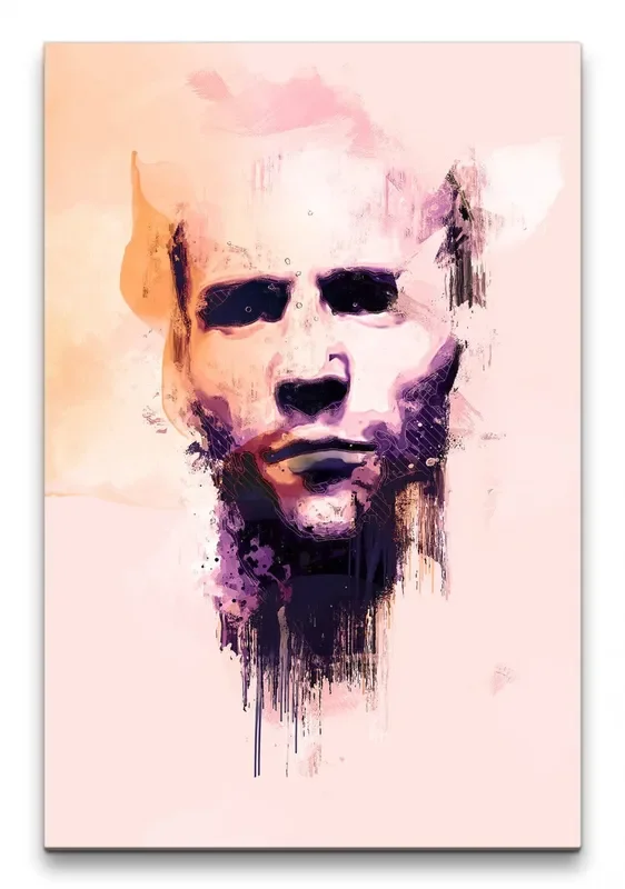 Jason Actionstar Kunst Abstrakt Porträt Actionheld Leinwandbild