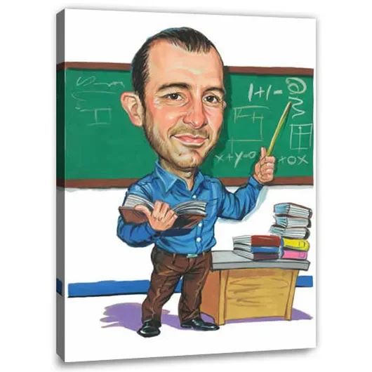 Karikatur vom Foto – Lehrer (cju338)