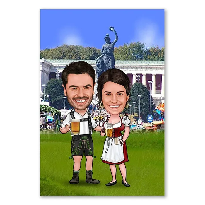 Karikatur zeichnen lassen – Bavaria (andere Trachten mgl.) (ca305)
