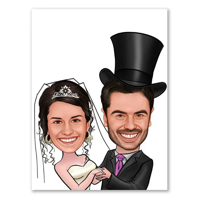 Karikatur zeichnen lassen – Hochzeit SW (ca389)
