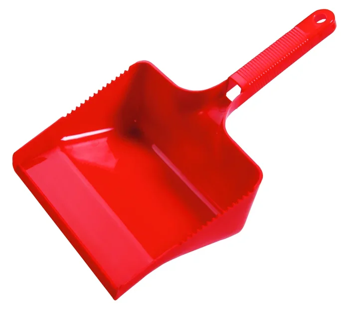 KEHRSCHAUFEL ECKIG, OHNE LIPPE, ROT