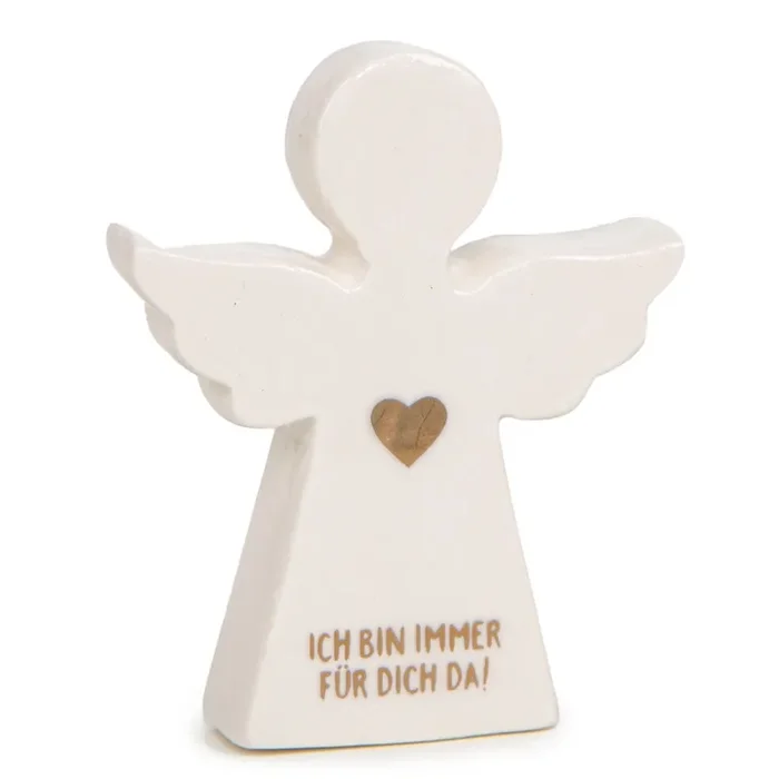 Kleine Schutzengel Engel Figur in weiß aus Porzellan Geschenk Geburtstag Taufe Weihnachten Kommunion 6 x 7 cm