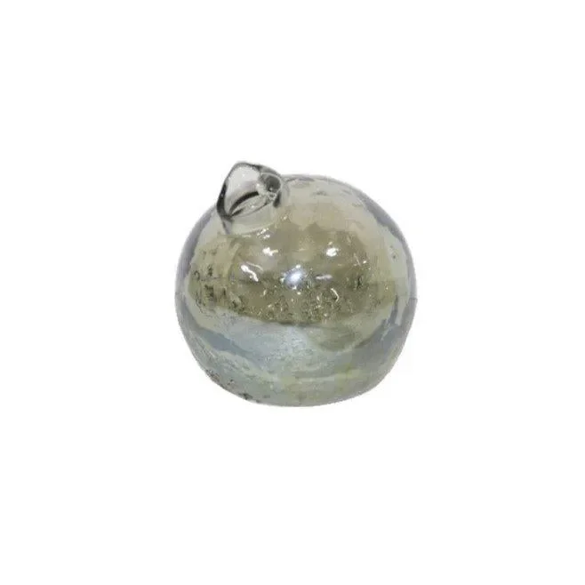 Kugelvase Vase Glas grün half crinkled Ø10+13cm 2Größen wählbar