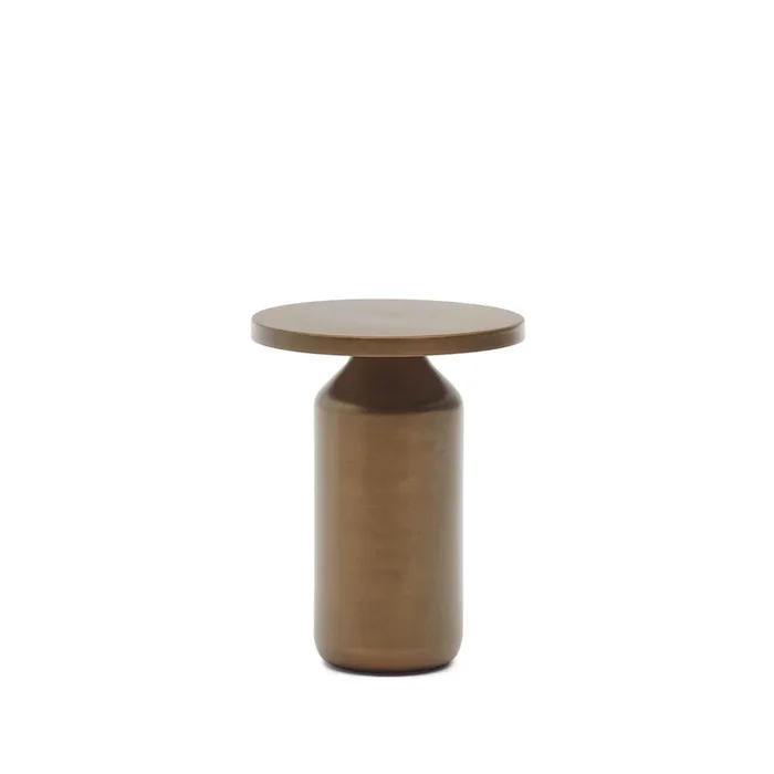 Malya Beistelltisch aus Metall mit Finish in Kupfer Ø 40,5 cm