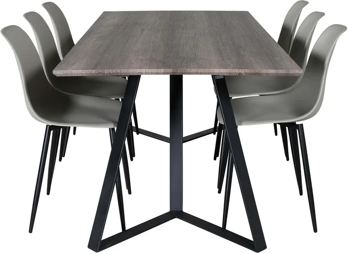 Marina Esszimmerset Polar Plastic 180cm/6St.
