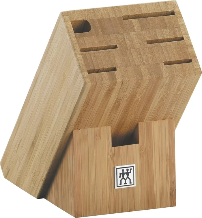 Messerblock, Bambus mit Scherenfach, 24×11,5×19,5 cm