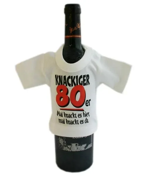 Mini-Shirt für Flaschen Knackiger 80er