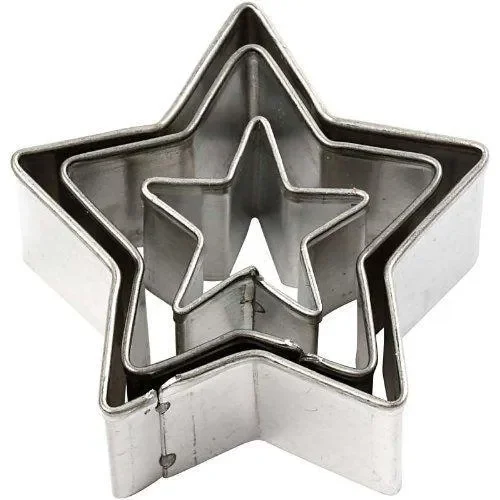 Mini Stern Ausstechform Set, Edelstahl