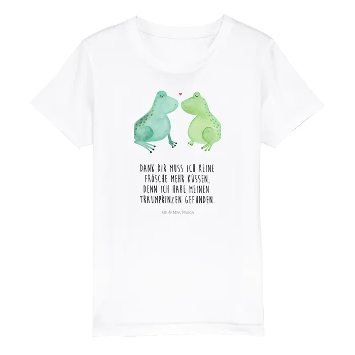 Organic Kinder T-Shirt Frosch Liebe