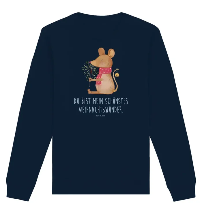 Organic Pullover Maus Weihnachten