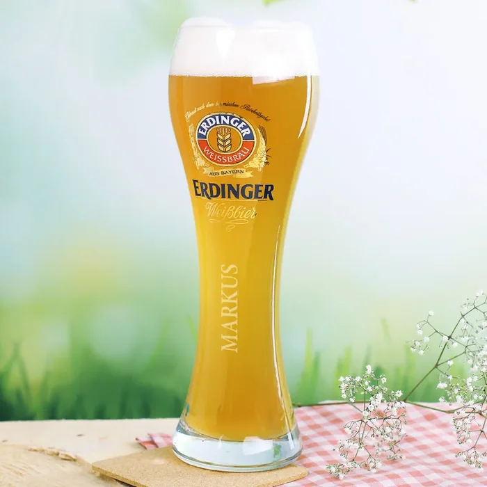 Original Erdinger Weißbierglas mit Gravur Ihres Wunschnamens