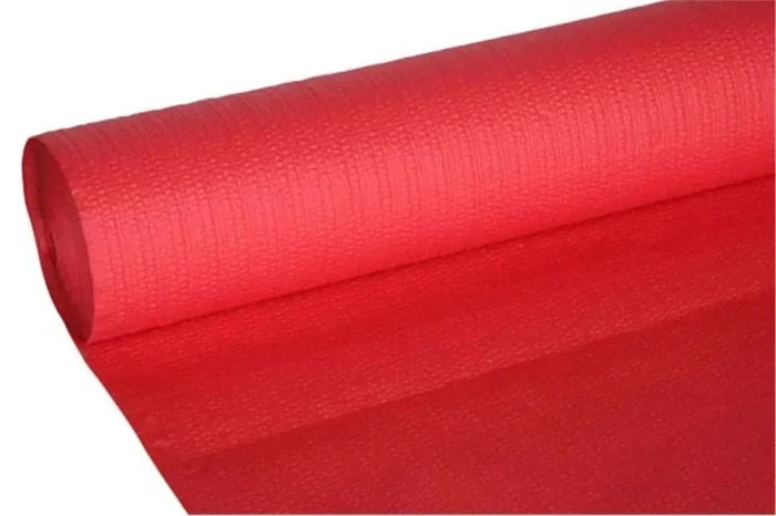 Papier-Tischdecke Rot, gewaffelt, 1.18×20 m
