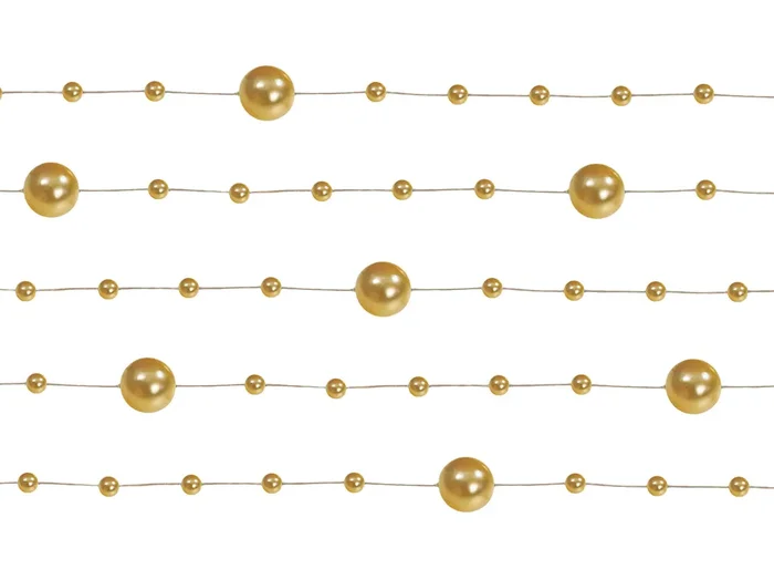 Perlengirlande 1,3m Gold