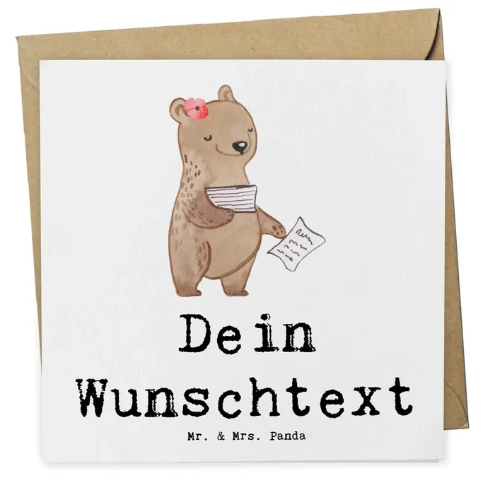 Personalisierte Deluxe Karte Buchhalterin Herz
