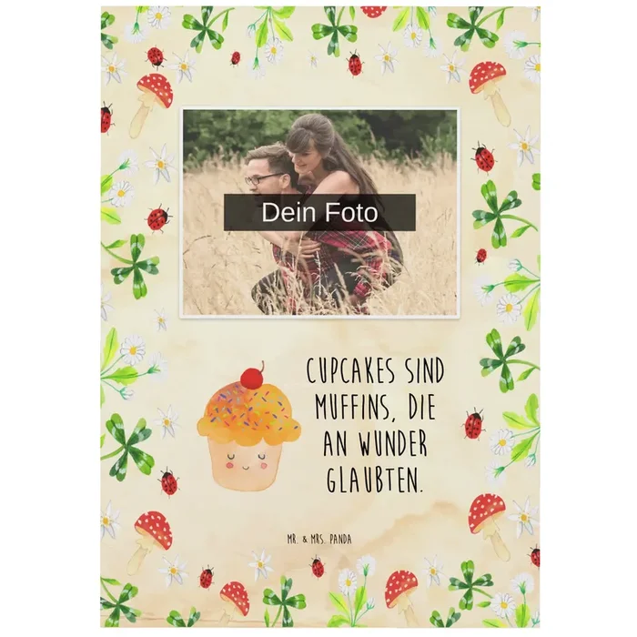 Personalisierte Foto Postkarte Cupcake