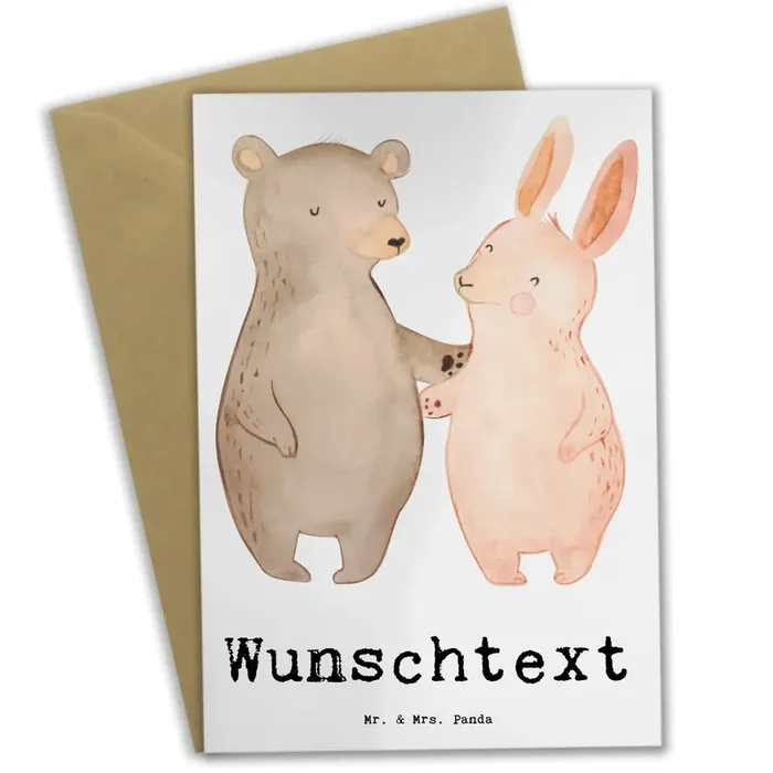 Personalisierte Grußkarte Hase Beste Mitbewohnerin der Welt