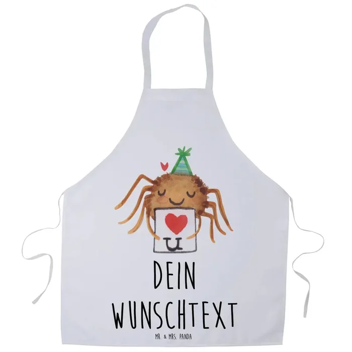Personalisierte Kochschürze Spinne Agathe Brief