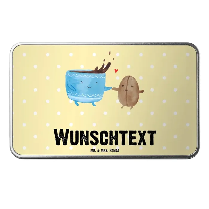 Personalisierte Metalldose Kaffee Bohne