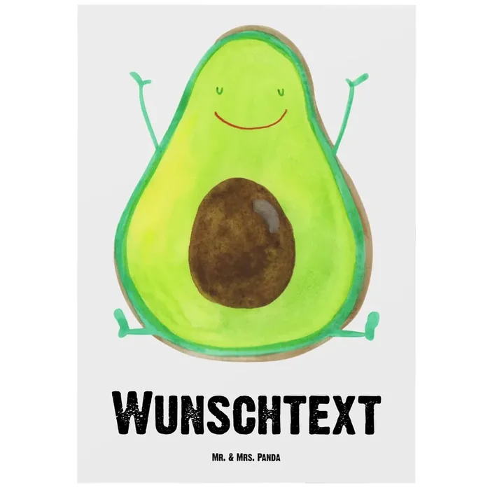 Personalisierte Postkarte Avocado Happy
