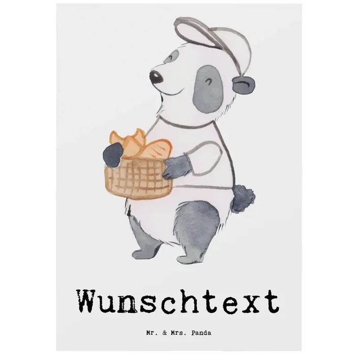 Personalisierte Postkarte Bäcker Herz