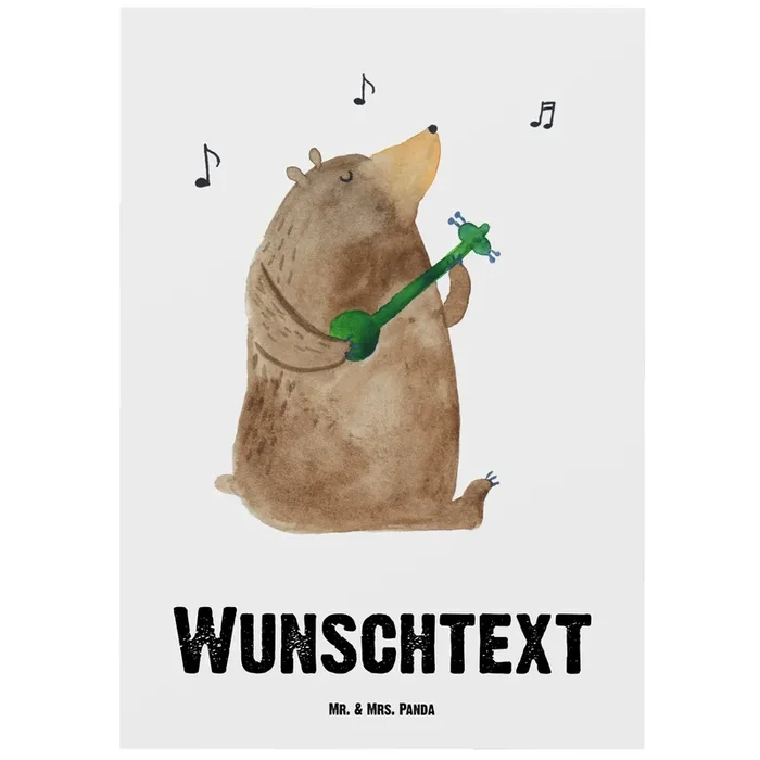 Personalisierte Postkarte Bär Lied