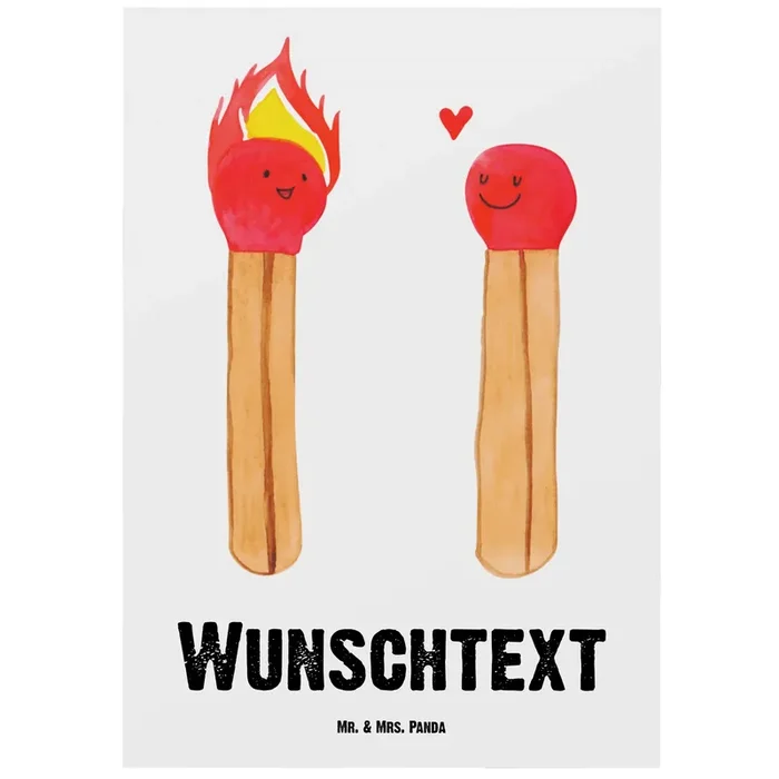 Personalisierte Postkarte Streichhölzer
