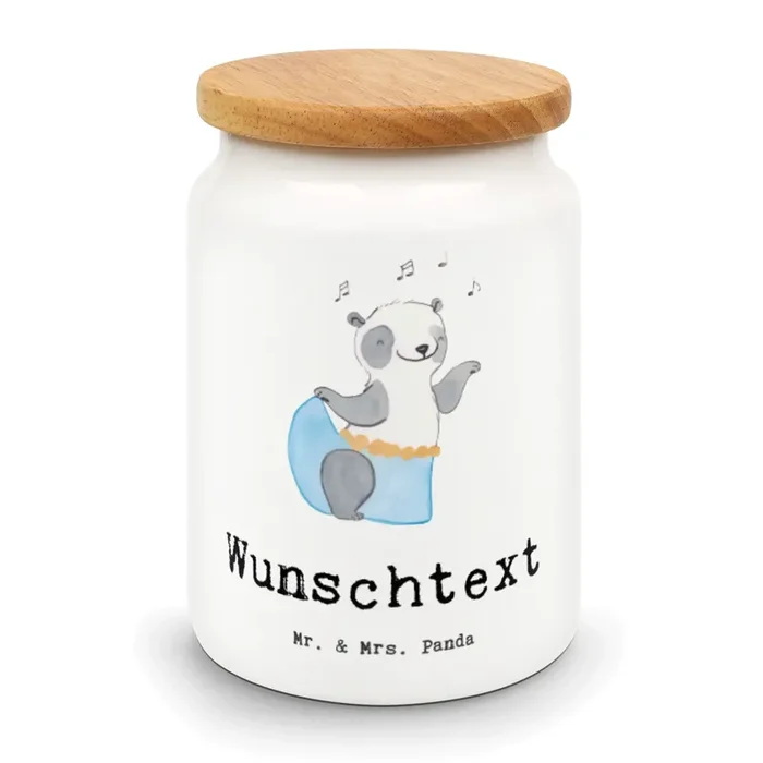 Personalisierte Vorratsdose Panda Bauchtanz