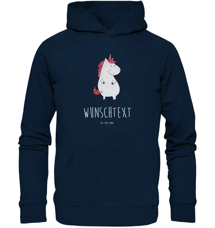 Personalisierter Hoodie Einhorn Wut