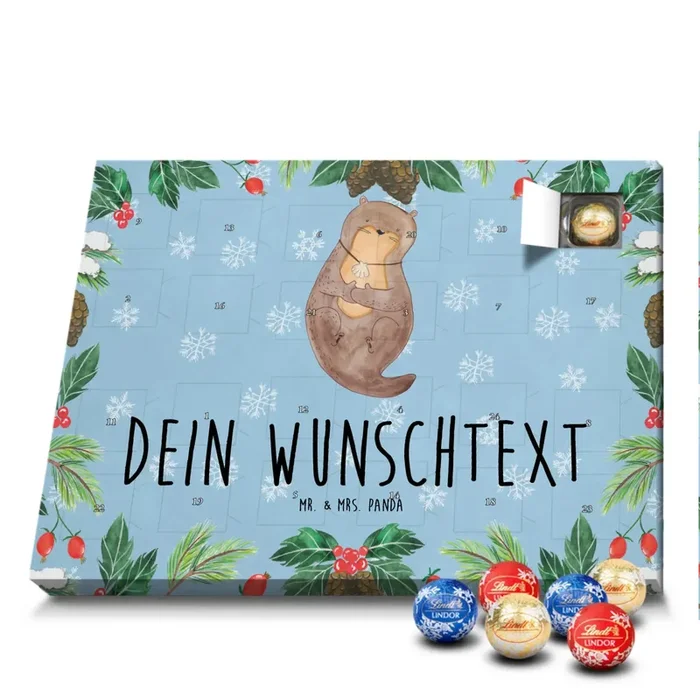 Personalisierter Schoko Adventskalender Otter Muschel