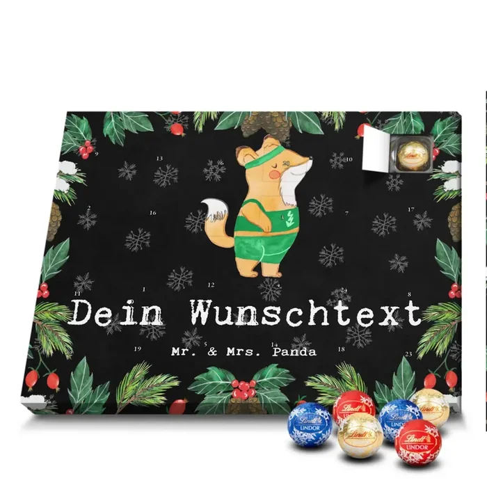 Personalisierter Schoko Adventskalender Sportler Leidenschaft