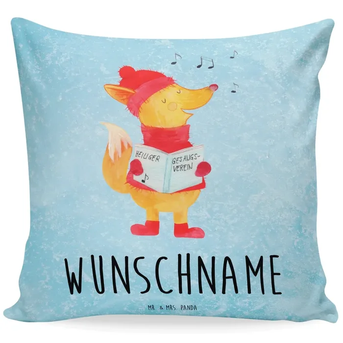 Personalisiertes Kissen Fuchs Sänger
