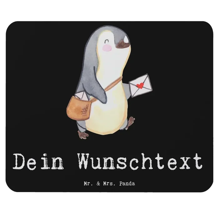 Personalisiertes Mauspad Postbote mit Herz