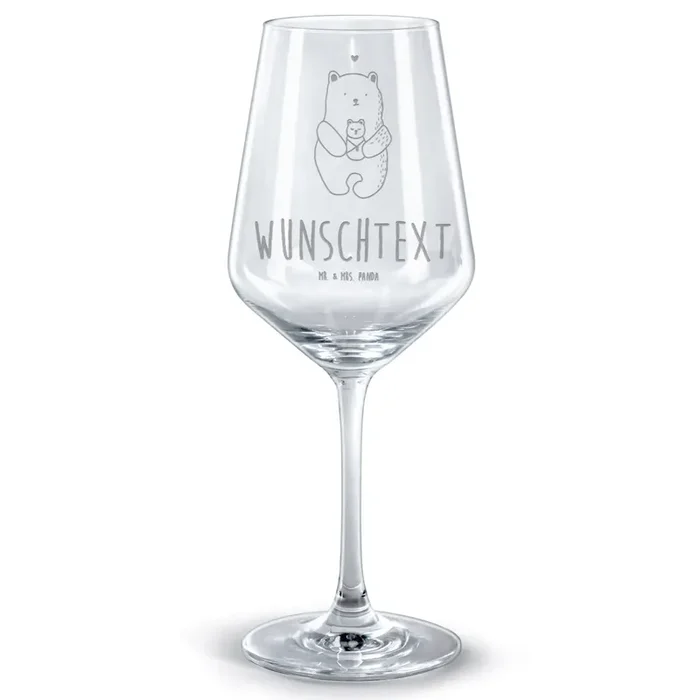 Personalisiertes Rotwein Glas Bär Baby