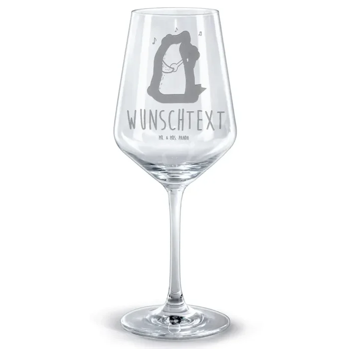 Personalisiertes Rotwein Glas Bär Lied