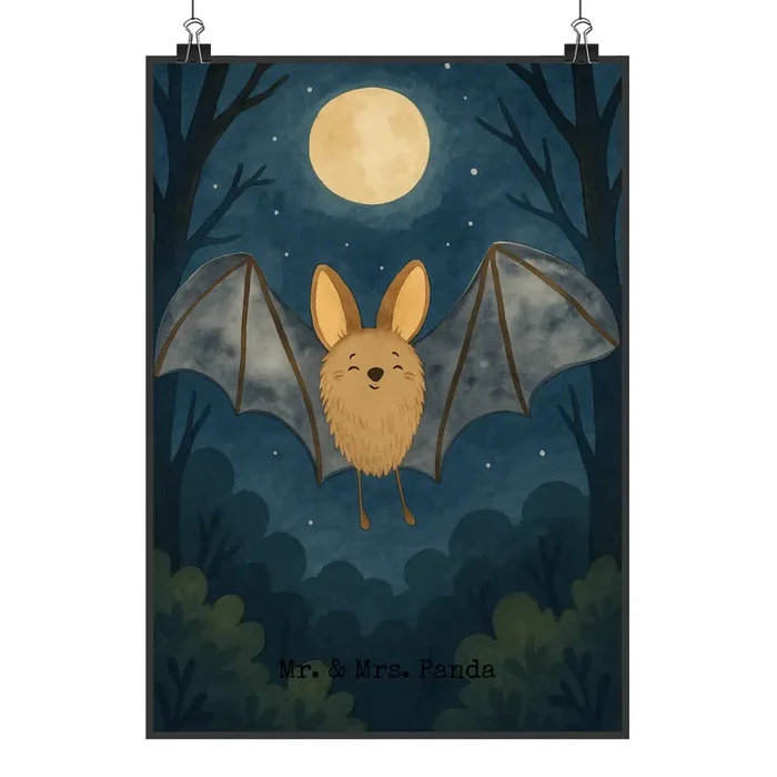 Poster Fledermaus Flügel Design