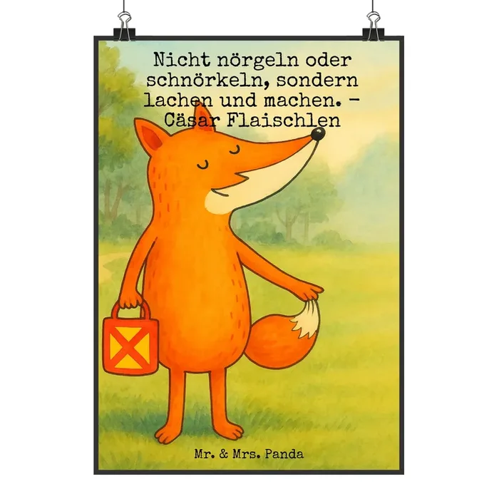 Poster Fuchs Laterne Design
