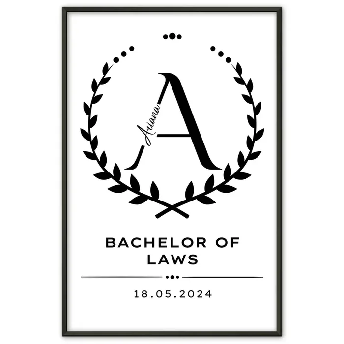 Poster Geschenk Zum Bachelor Bachelor Of Laws Bachelorand