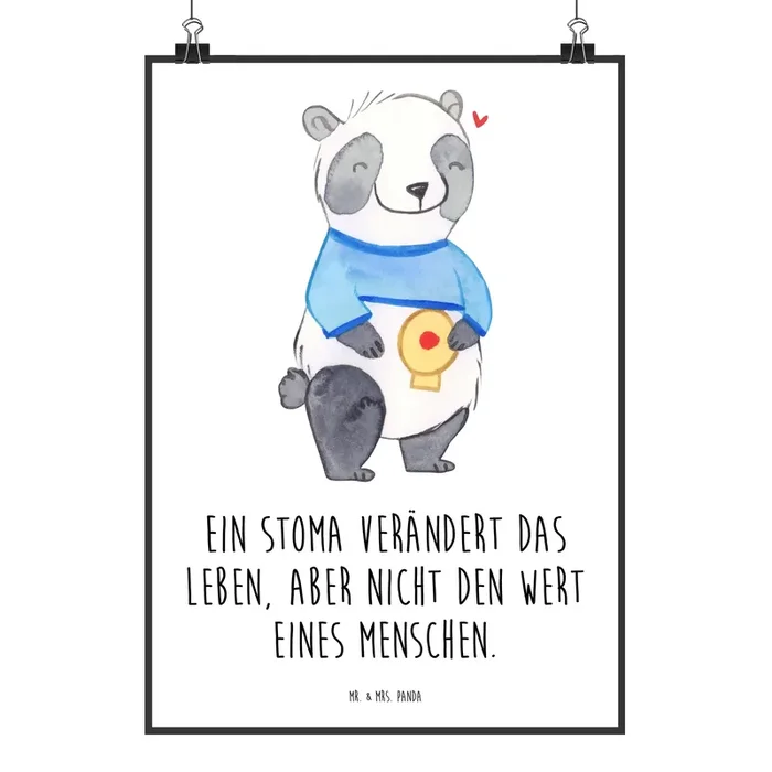 Poster Panda künstlicher Darmausgang