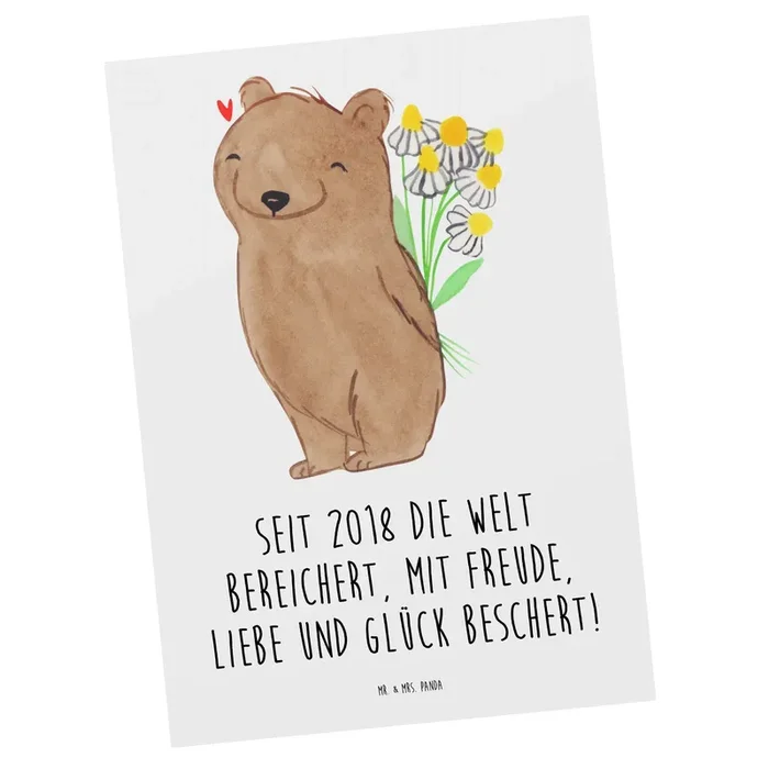 Postkarte 2018 Geburtstag