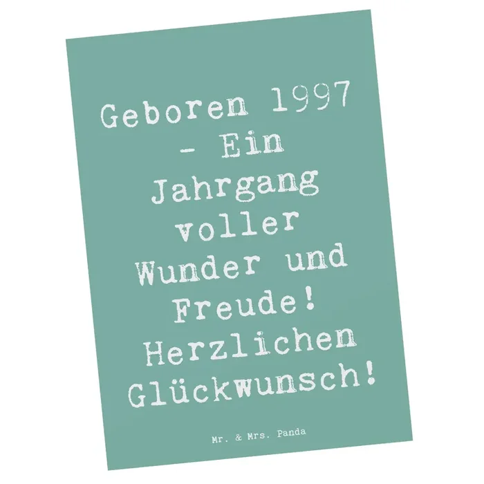 Postkarte Spruch 1997 Geburtstag