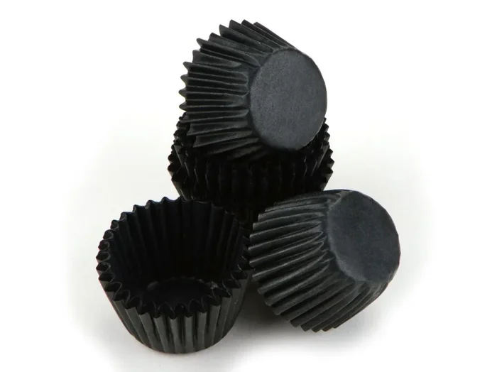 Pralinenkapseln 25mm schwarz, 100 Stück
