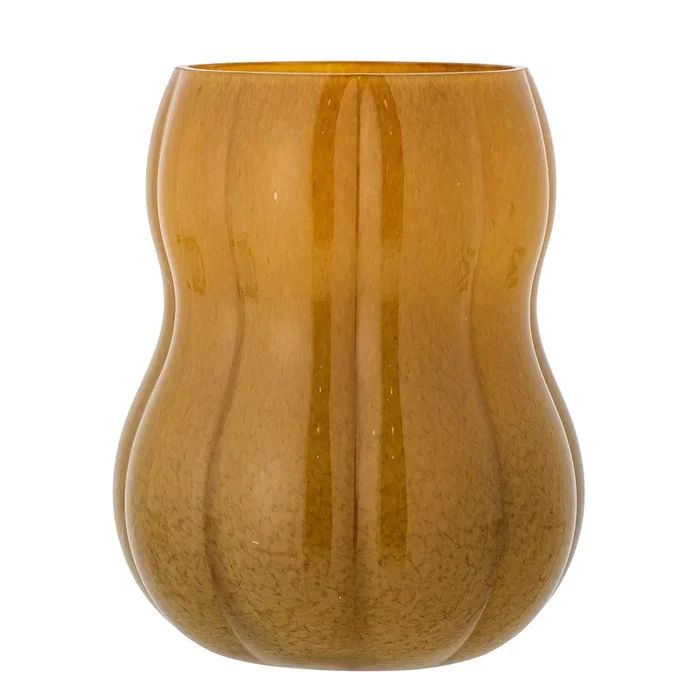 Pumpkin Vase, Braun, Glas