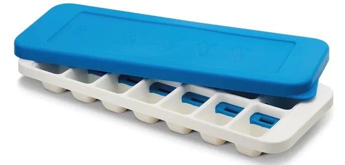 Quicksnap Plus Eiswürfelbehälter, weiss blau, 13×32.2×3.5 cm