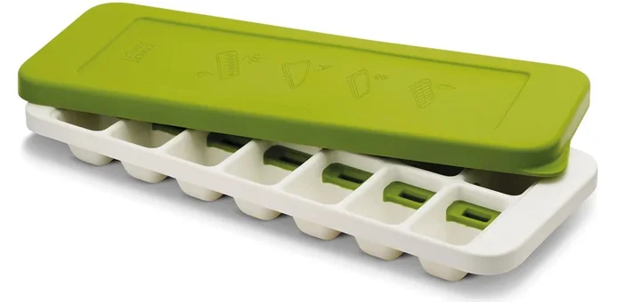 Quicksnap Plus Eiswürfelbehälter, weiss grün, 13×32.2×3.5 cm