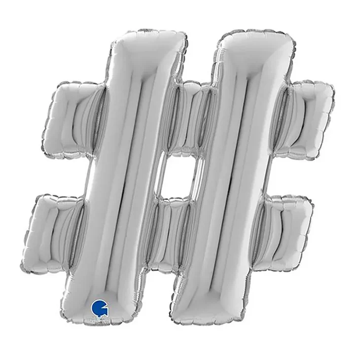 Riesenbuchstabe Folienballon 26 „/66cm | Silber #