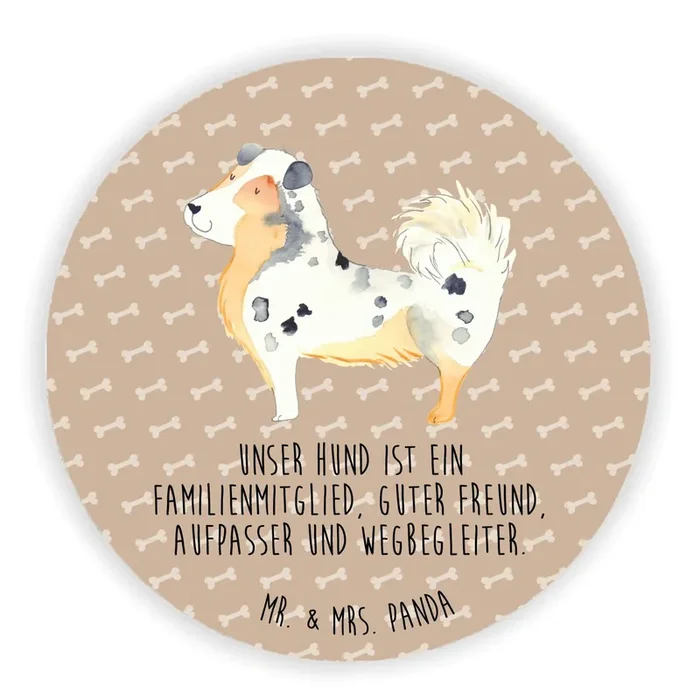 Rund Magnet Hund Australien Shepherd